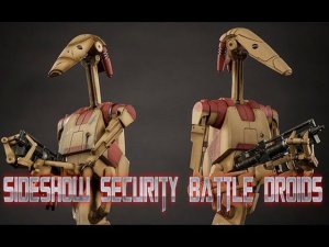 Обзор на фигурки sideshow security battle droids
