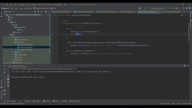 Lecture5: Sequence of Catch Blocks in Java Exception Handling смотреть онлайн