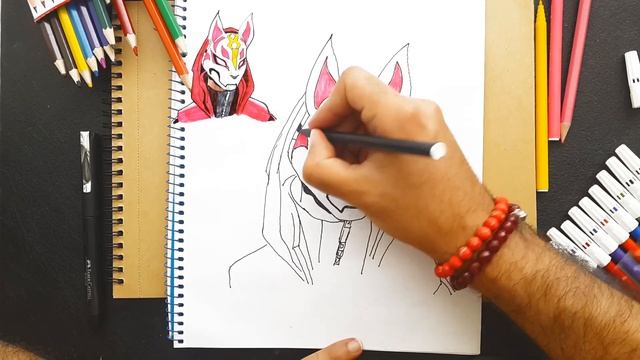 How To Draw drift From Fortnite |  BATTLE ROYAL  |  Art Tutorial (step by step) Fortnite çizim