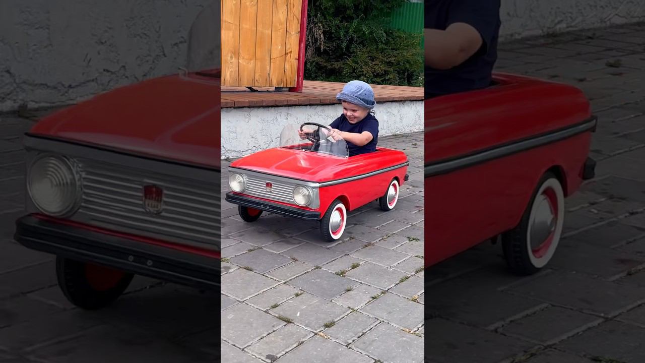 Настоящее детство выглядит так  #ретроавто #ретро #automobile #педальныймосквич #москвич #детство