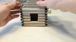 КАК СДЕЛАТЬ ДОМИК ИЗ ВТУЛОК...HOUSES FROM BUSHES FROM TOILET PAPER ...