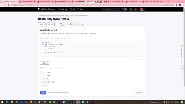 Hyperskill - Branching statements