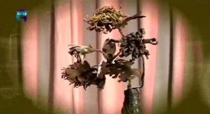 Делаем цветок хризантема из  кожи и замши. Мастер класс