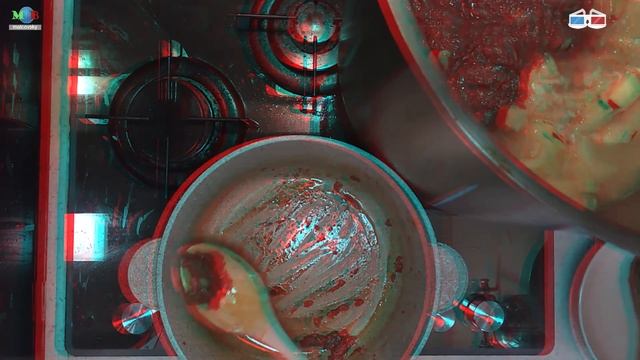 3D stereo red-cyan Икра кабачковая по-домашнему в автоклаве. смотреть онлайн