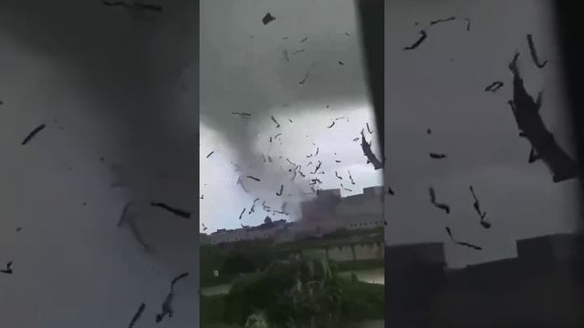 A devastating tornado in the city of Chaozhou (China, Guangdong Province, July 2, 2022).