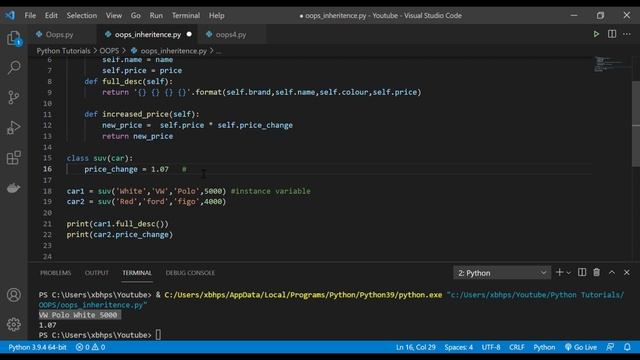 Class Inheritance | OOPS in Python | Part - 4