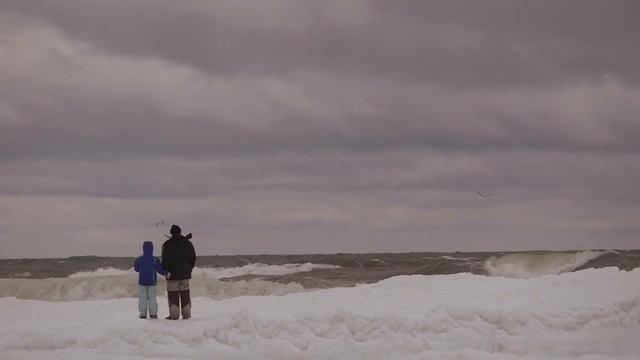 Балтийское море замёрзло - удивительный вид на Светлогорск смотреть онлайн