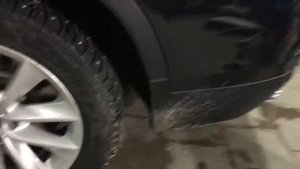 После установки передних брызговиков на BMW X3