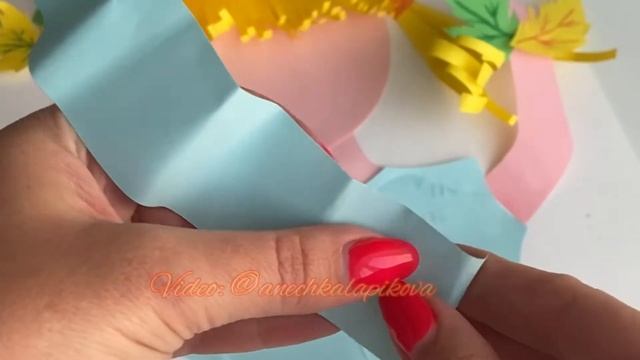 Осенняя поделка из бумаги в детский сад. Золотая осень. Девочка осень. CRAFT. Бумажная аппликация.