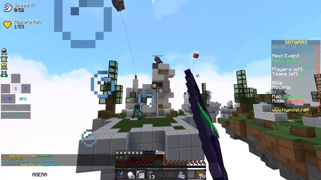Агера – ЧИТЕР? БЬЮ за 8 БЛОКОВ [Hypixel Sky Wars Minecraft]