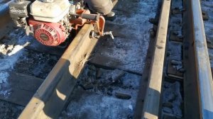 Сверление рельса часть 1