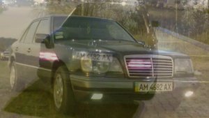 Mercedes W124 противотуманки в передний бампер, тюнинг задних фонарей, глушители от Bentley contine