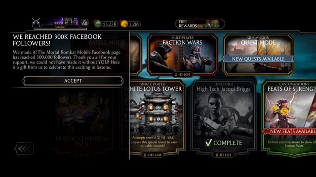 MORTAL KOMBAT MOBILE | INBOX REWARDS | KKBS4U SCRIPTS