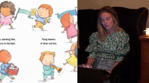 Cressida Bonas reading The Night Parade by Lily Roscoe