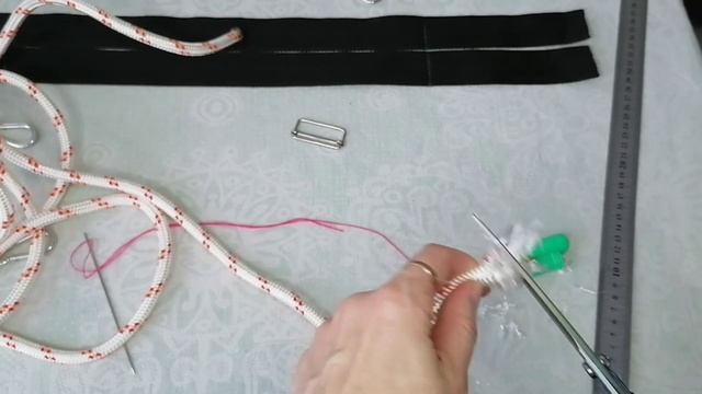 Ручки из стропы. Ручные и регулируемая через плечо. Мастер класс.