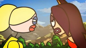 Девчонки устроили драку в Г**не, ой! В навозе (Анимация)