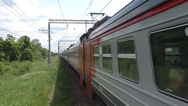 Электропоезд ЭД4М-0396 (ТЧ-31) скоростной пригородный поезд "РЭКС-экспресс" №7212 Ожерелье - Москва.