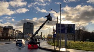 Электромонтажные работы с автовышки AICHI