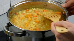 Крем-суп из тыквы и чечевицы