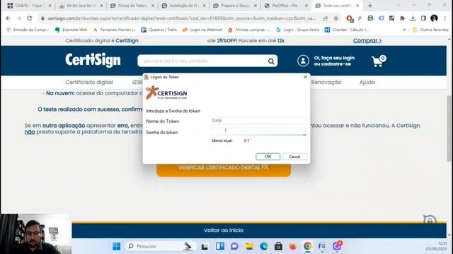 ✅?Certificado Digital OAB + PJe - Instalação Passo a Passo смотреть онлайн
