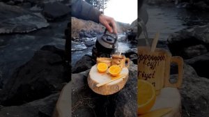 Derede -5°C? Kar Suyu ile Ihlamur çayı / riverside Snow Water Linden tea Fire box  #camping