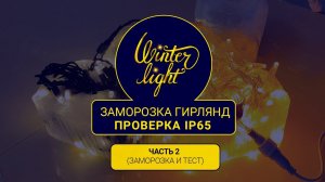 Заморозка гирлянд. Проверка IP65. Часть2 (заморозка и тест) Winter Light