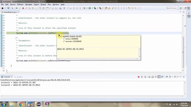 How to use isAfter, isBefore methods of Instant class? | Java 8 Date and Time