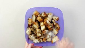Сухарики с сыром в духовке — видео рецепт