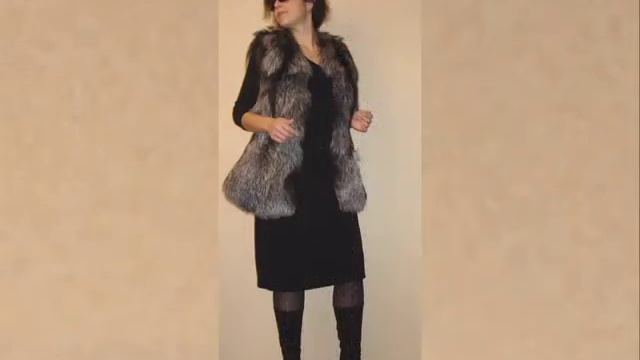Жилет из меха серебристой лисы смотреть онлайн