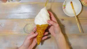 Делаем ватный рожок мороженого.  Пошаговый мастер-класс.