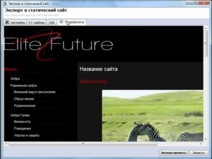 Зеброди HTML экспорт