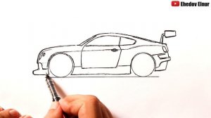 Как нарисовать Бентли | Рисуем машину