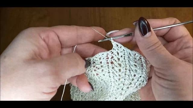 #платьедетское с цветочной кокеткой из шелковой пряжи #тулип, часть 2