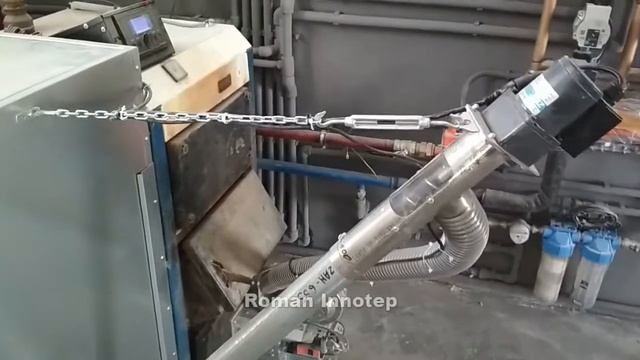 Б/в котел, адаптований під пелетний факельний пальник (Режим "пелети")