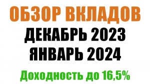 Обзор вкладов декабрь 2023 - январь 2024