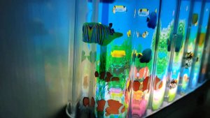 Светильник-ночник Аквариум декоративный с движением рыбок