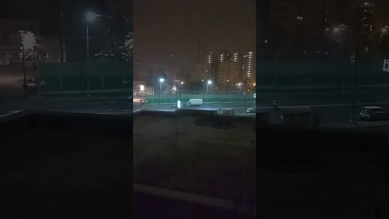 First snow in New Moscow, 0:50am 22.10.17