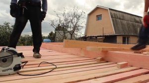 Запил в каркасных стойках под ригель