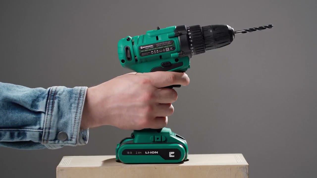Аккумуляторная дрель шуруповерт Rokodil Twist 2 Pro   18 В 48 Нм 2 Ач 1400 об мин