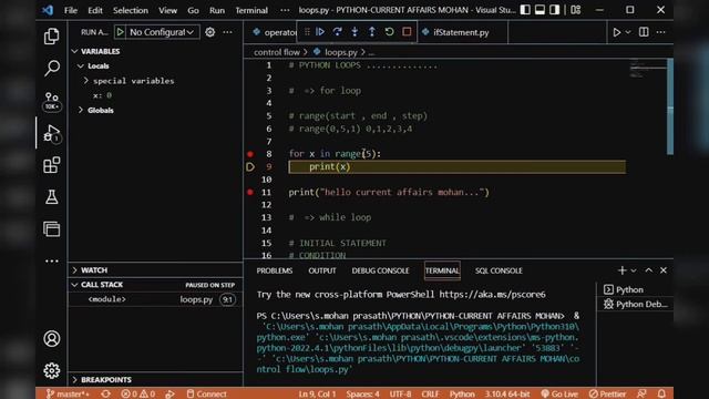 How to debug python codes in Visual Studio Code | Legendmp | Current Affairs Mohan