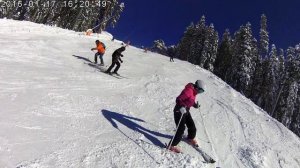 Архыз синяя трасса полный спуск новичка 20160117 160934A