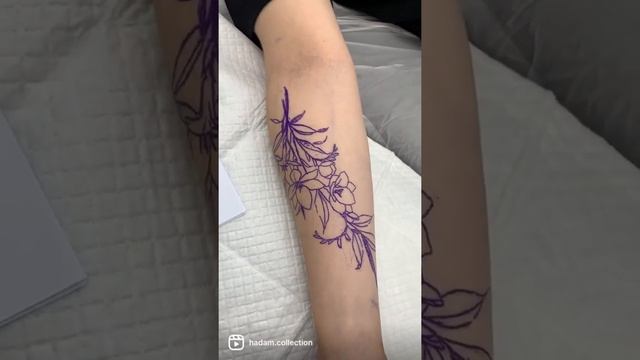 Fine line flower tattoos