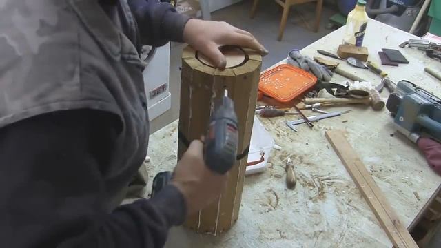 Столик из спила термотополя. Tree slab table. смотреть онлайн