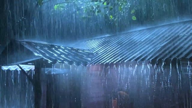 Defeat Insomnia in 3 Minutes with Heavy Rainstorm & Thunder Bombarded on a Tin Roof in Park at Nigh смотреть онлайн