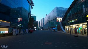 Seoul Evening Walk on DMC Central Business District _ City Ambience