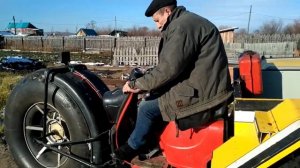 VID 20191104 143050 Вездеход на шинах низкого давления на базе мотороллера Муравей. Испытания.