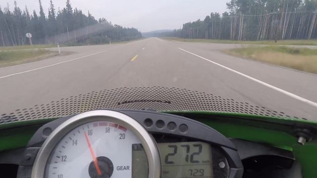 ZX6R 2008 0-275 Hard launch acceleration test to top speed смотреть онлайн