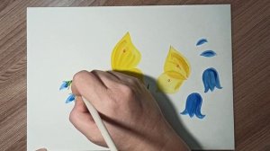 Бабочка - Лимонница, как нарисовать гуашью.