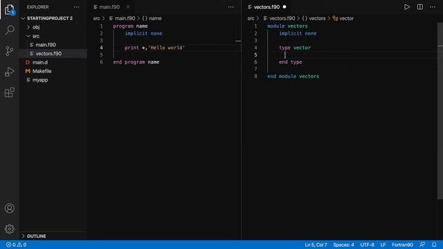 VS Code Workflow Fortran programming
