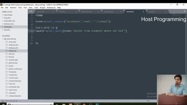 PHP - Delete Records From MYSQL Database Using PHP(hindi)-19